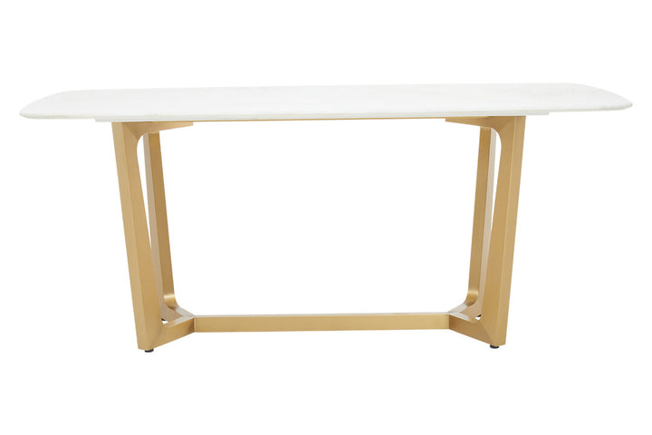 Ozzy White Marble Top Dining Table