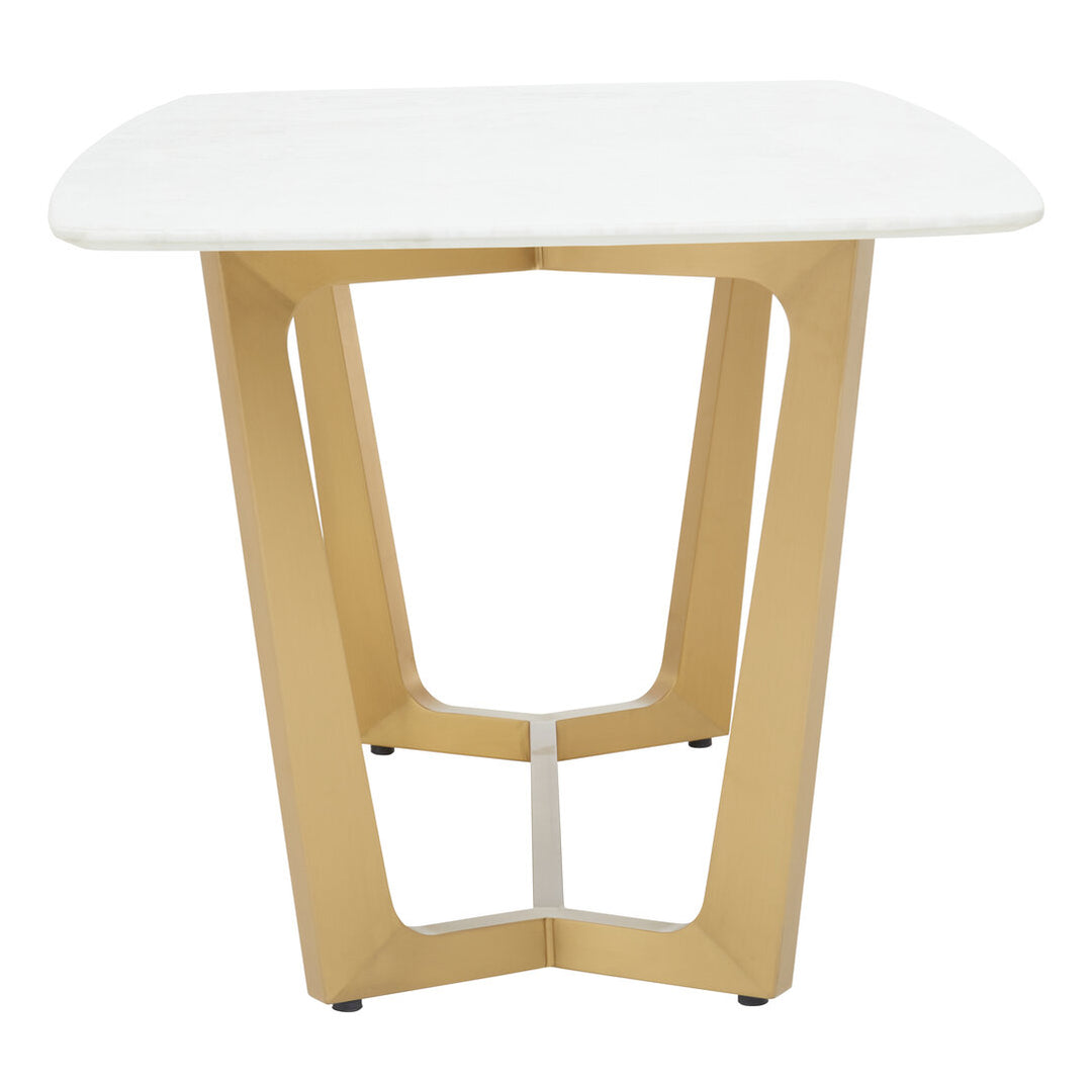 Ozzy White Marble Top Dining Table