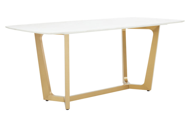 Ozzy White Marble Top Dining Table