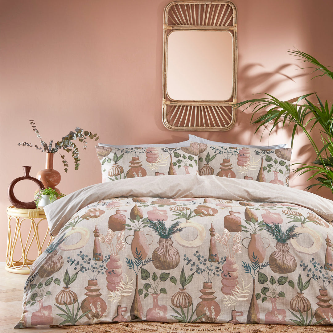 Earthen King Size Duvet Set Clay