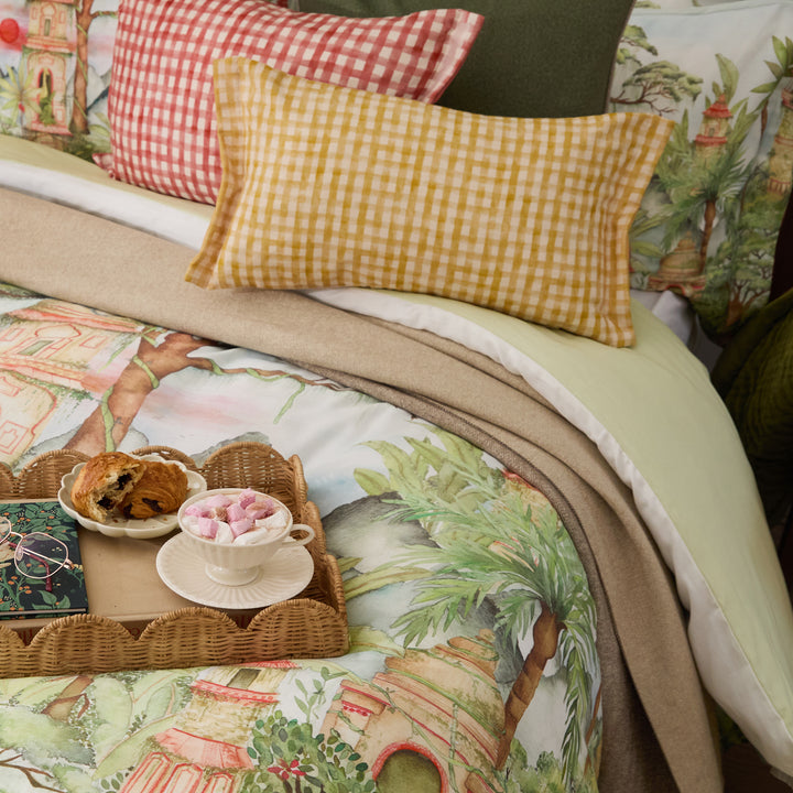 EDEN RUINS KING SIZE DUVET SET GREEN
