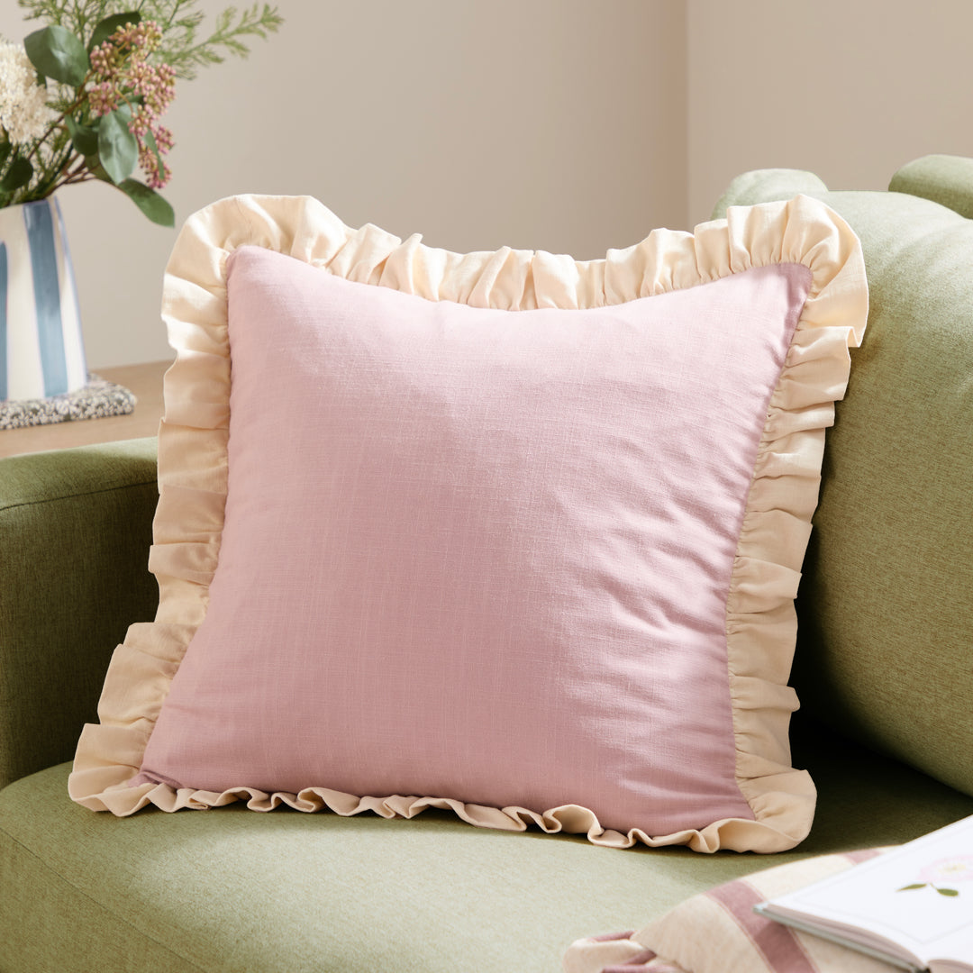 Effie 45x45 Cushion Case Petal / Vintage Cream