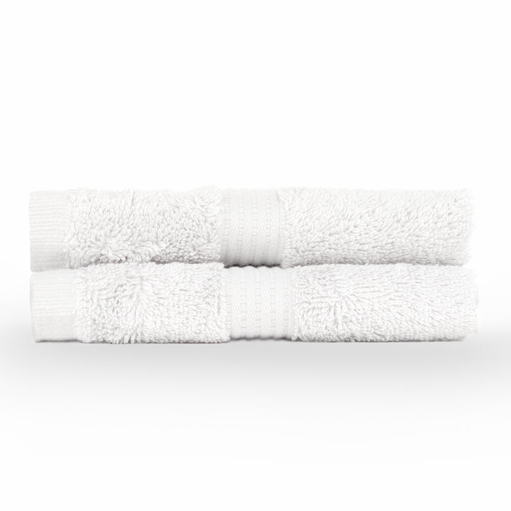 CLEOPATRA EGYPTIAN 2 PACK FACE CLOTHS WHITE