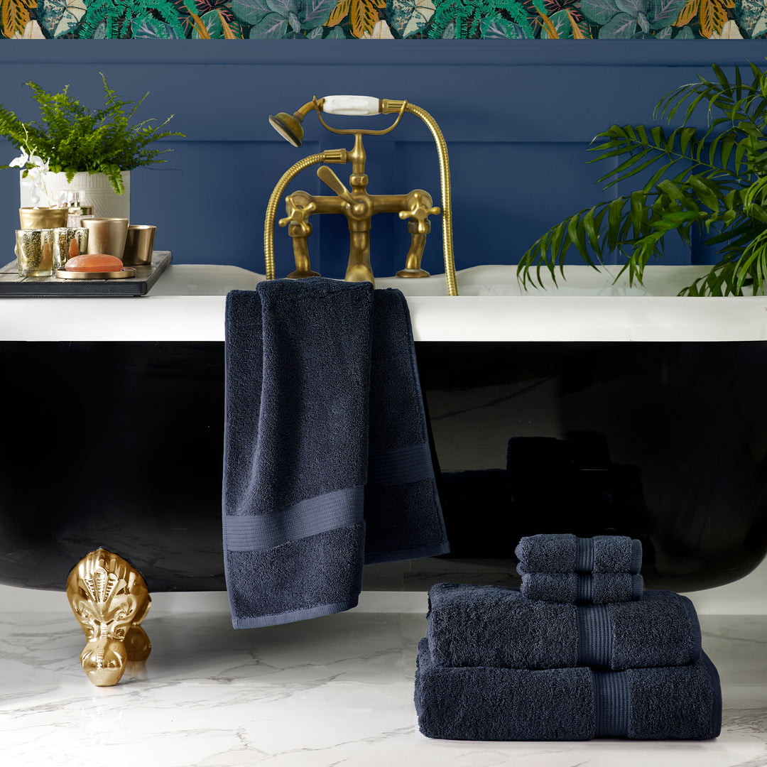 CLEOPATRA EGYPTIAN HAND TOWEL NAVY
