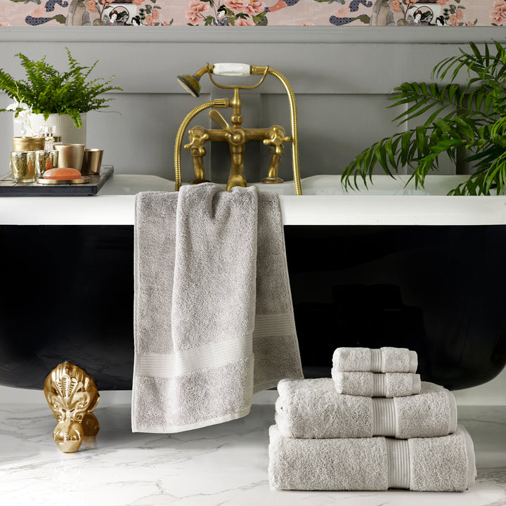 CLEOPATRA EGYPTIAN HAND TOWEL SILVER