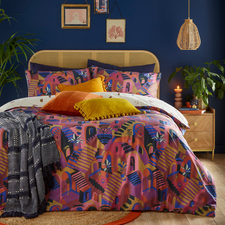 Eivissa King Size Duvet Set Magenta