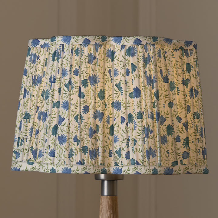 ELAI 30CM PLEATED SCALLOPED LAMPSHADE DENIM