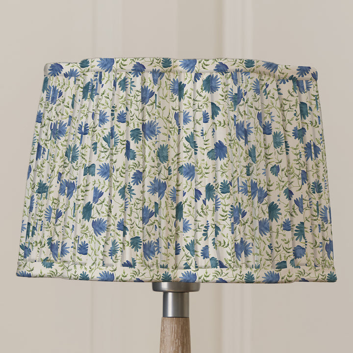 ELAI 30CM PLEATED SCALLOPED LAMPSHADE DENIM
