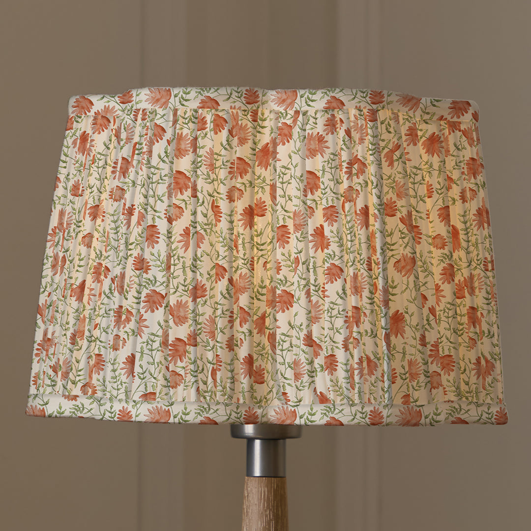 ELAI 30CM PLEATED SCALLOPED LAMPSHADE TERRACOTTA