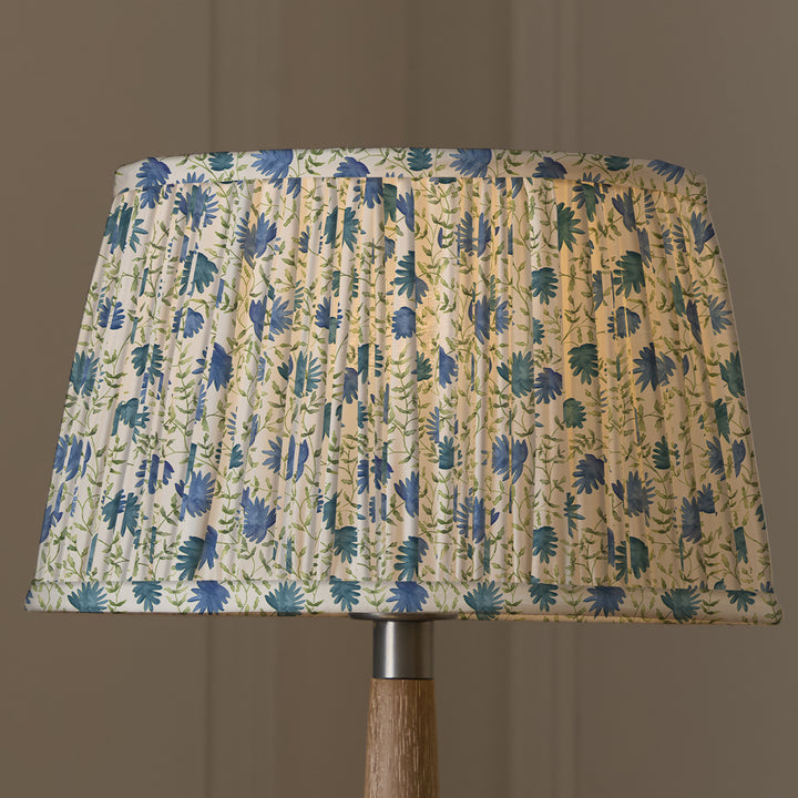 ELAI 30CM PLEATED TAPERED LAMPSHADE DENIM