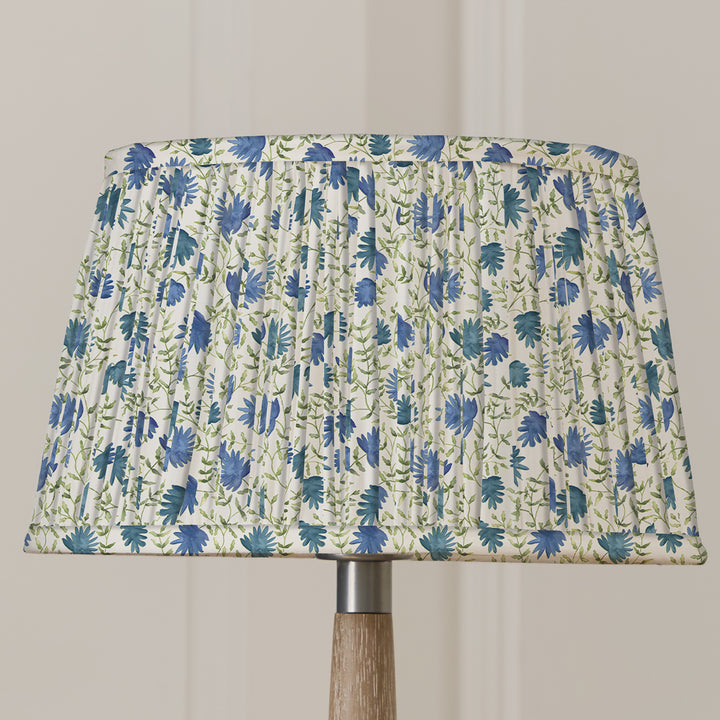 ELAI 30CM PLEATED TAPERED LAMPSHADE DENIM