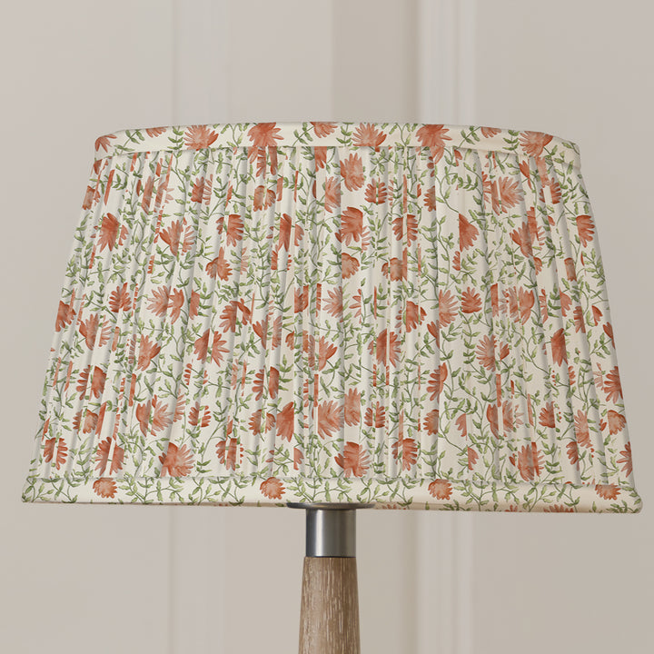 ELAI 30CM PLEATED TAPERED LAMPSHADE TERRACOTTA