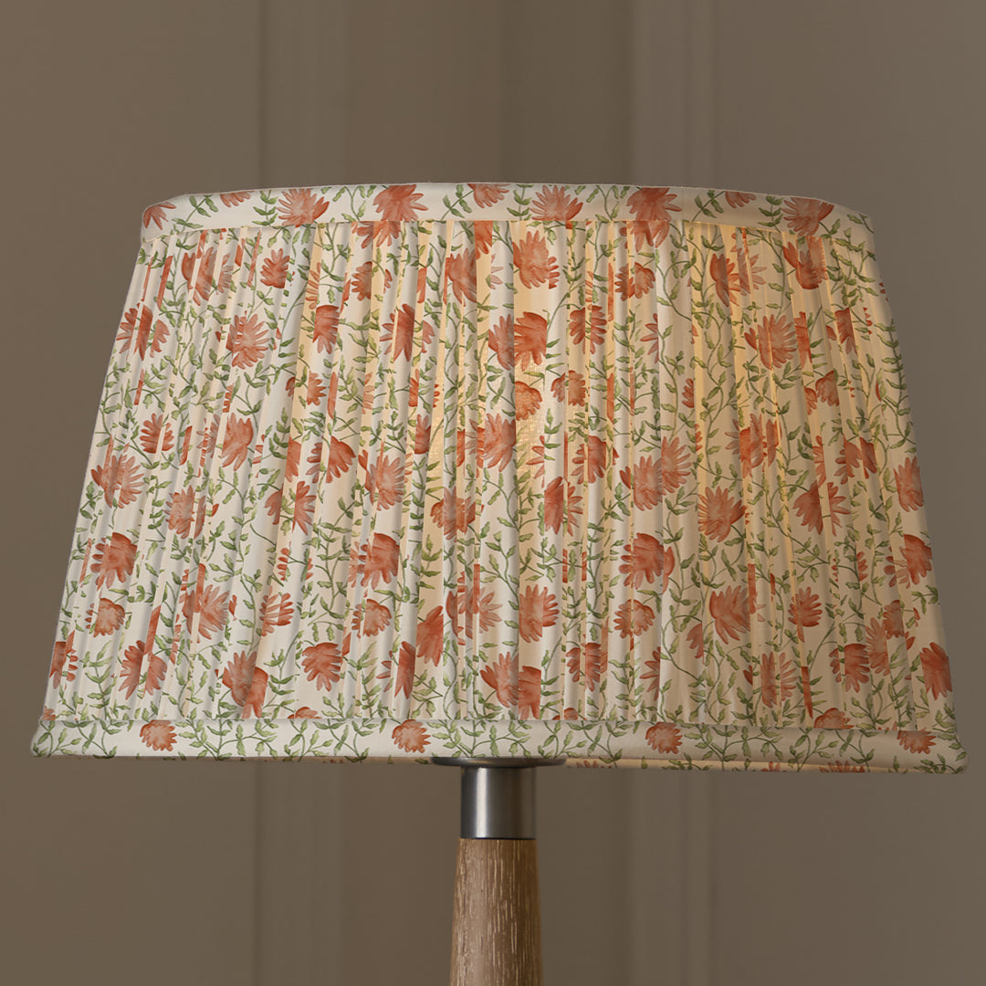 ELAI 30CM PLEATED TAPERED LAMPSHADE TERRACOTTA