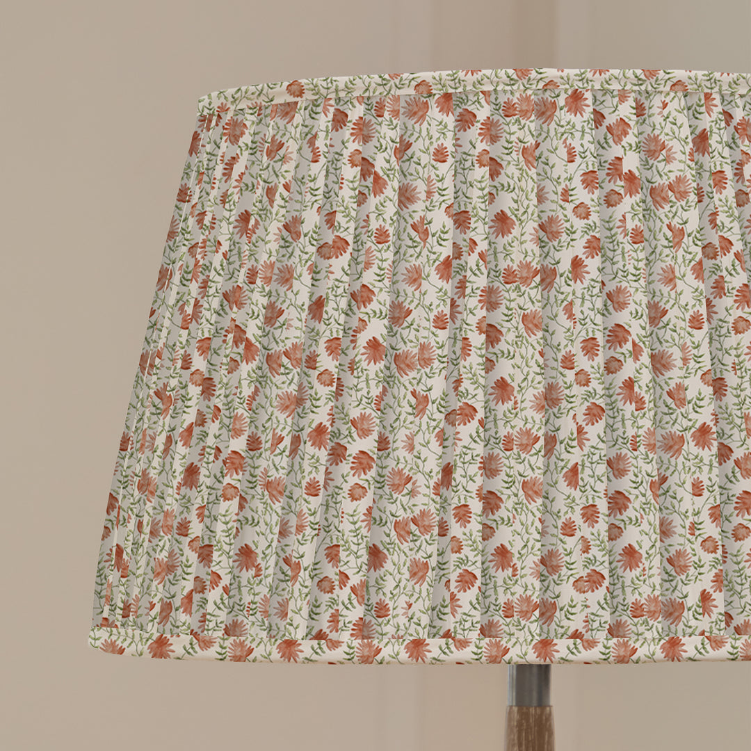 ELAI 50CM PLEATED TAPERED LAMPSHADE TERRACOTTA