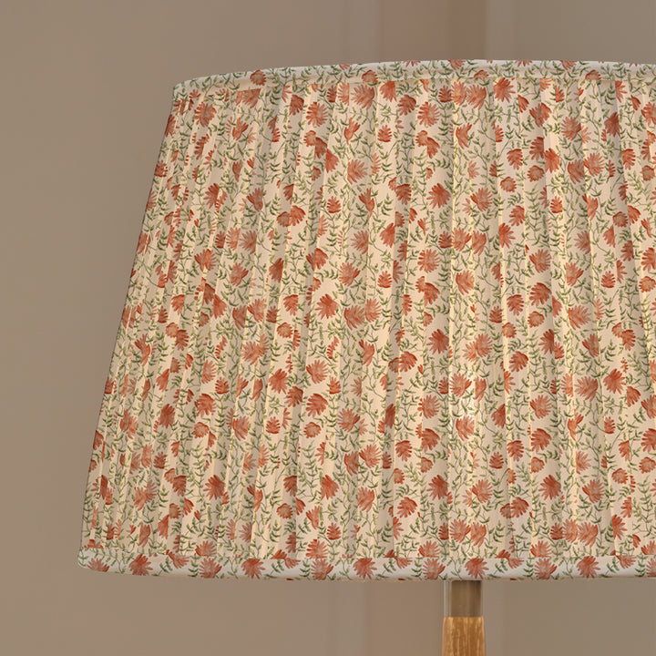 ELAI 50CM PLEATED TAPERED LAMPSHADE TERRACOTTA