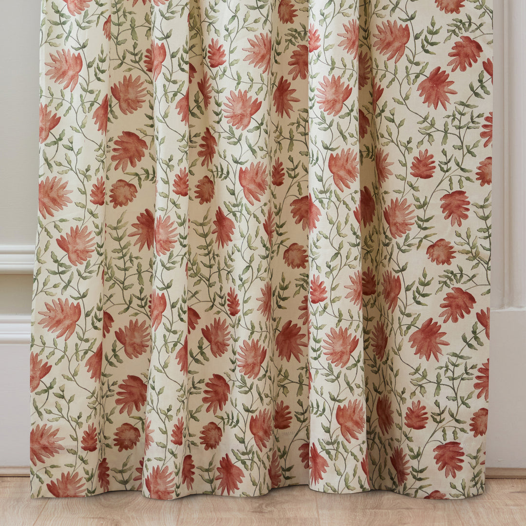 Elai Terracotta 229x229 Pencil Pleat Curtains Orange - image 3