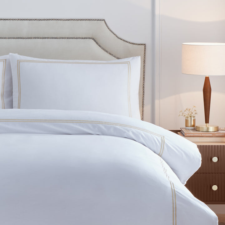 Elara Embroidered King Size Duvet Set Champagne - image 3