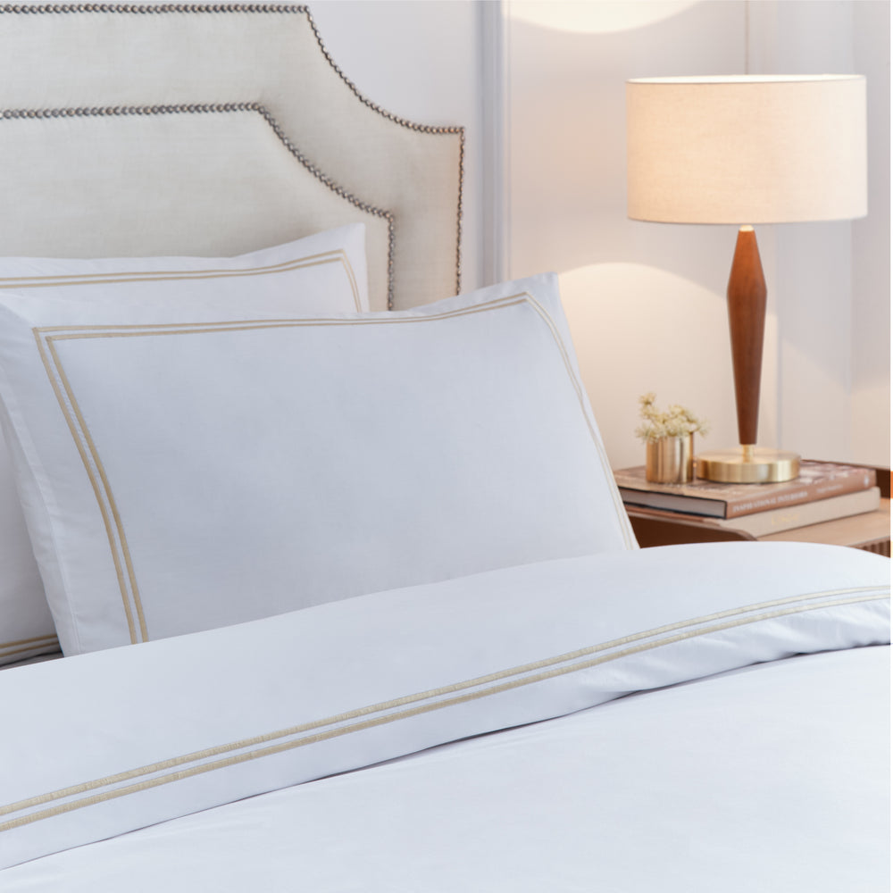 Elara Embroidered Super King Duvet Champagne - image 2