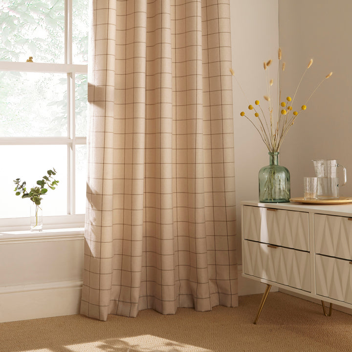 ELLIS 117X137 R/TOP CURT NATURAL