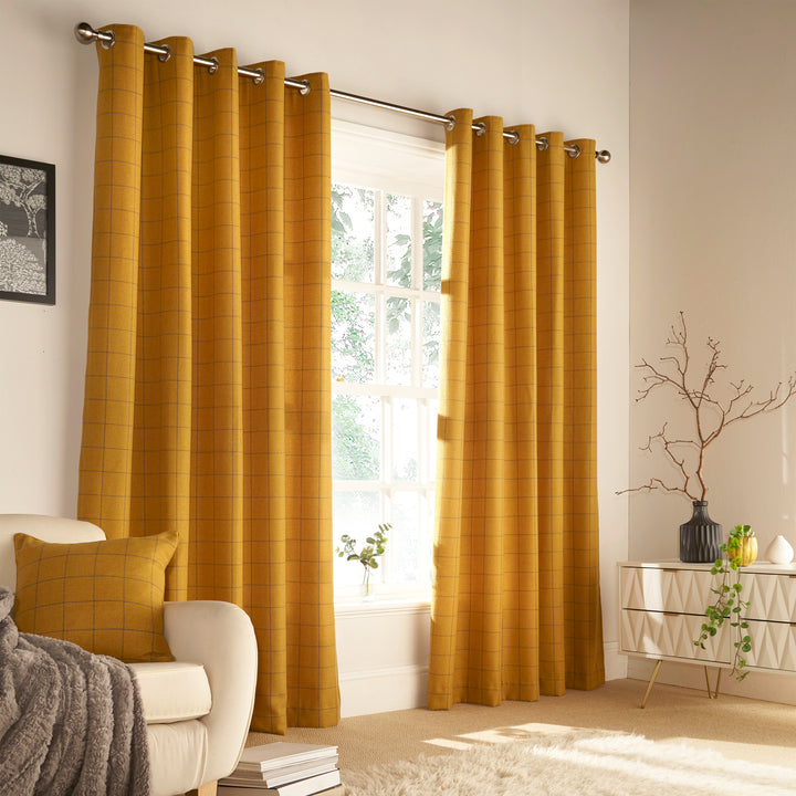 ELLIS 117X137 R/TOP CURT OCHRE