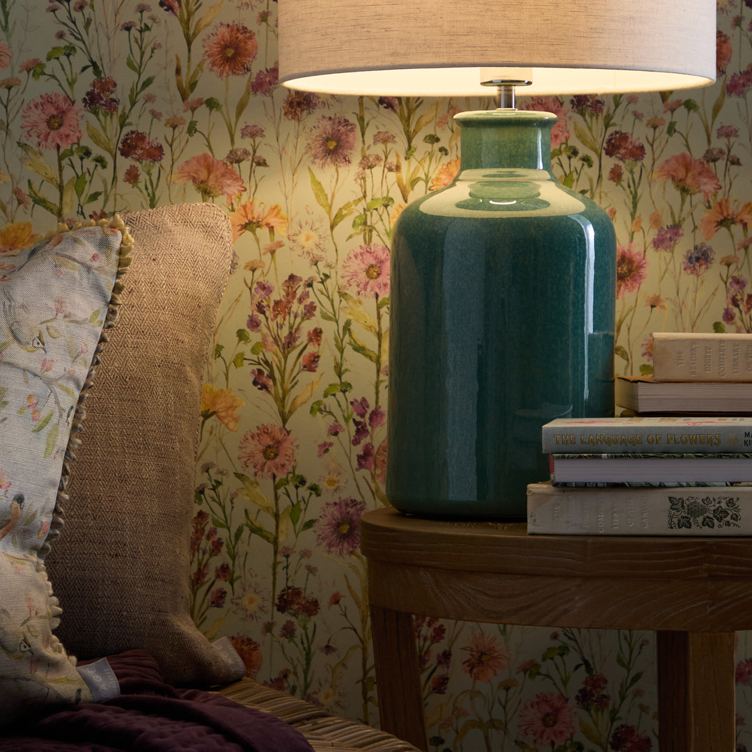 ELSPETH TABLE LAMPBASE AQUA