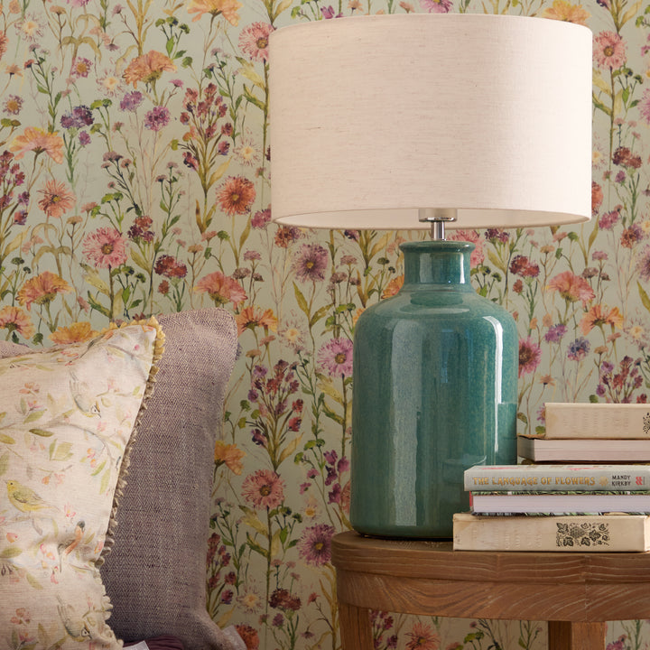 ELSPETH TABLE LAMPBASE AQUA