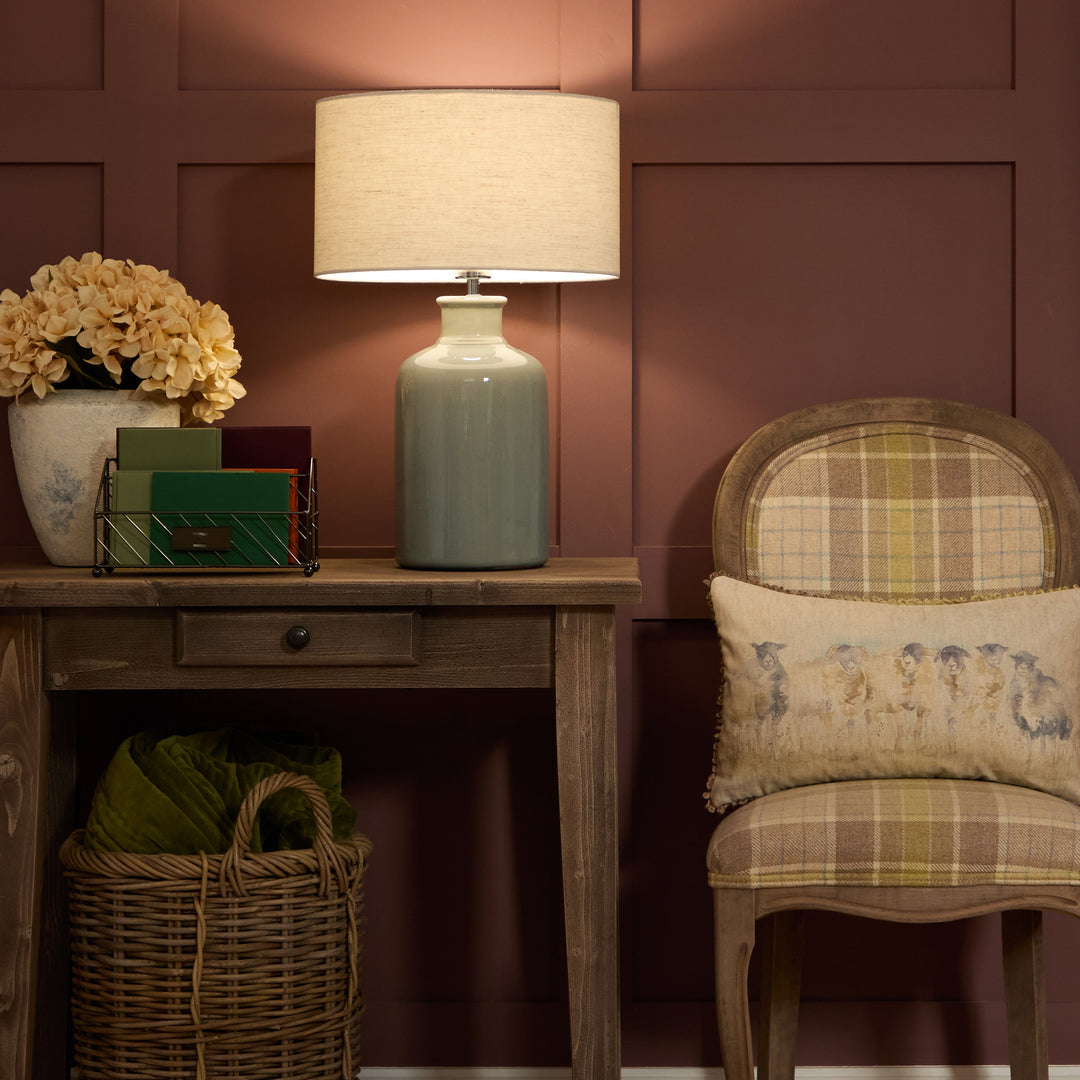 ELSPETH TABLE LAMPBASE DUCK EGG