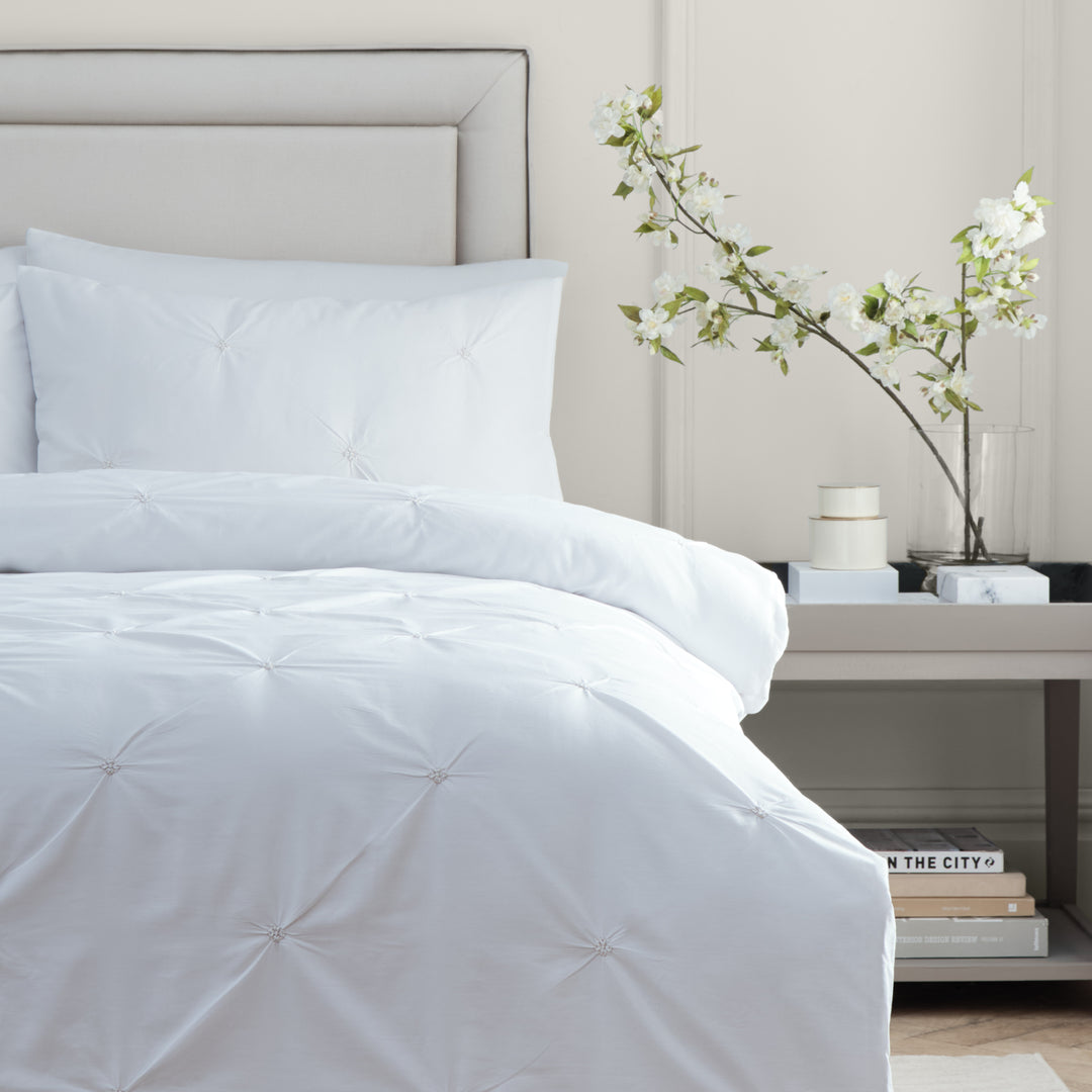 Elysia Pinch Pleat Double Duvet Set Champagne - image 3