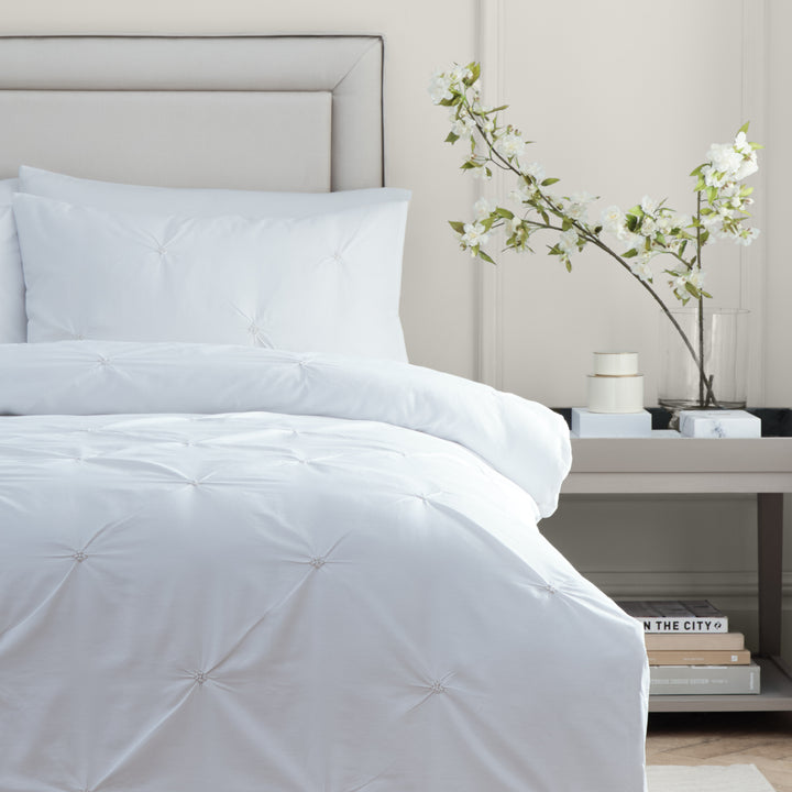 Elysia Pinch Pleat Double Duvet Set Champagne - image 3