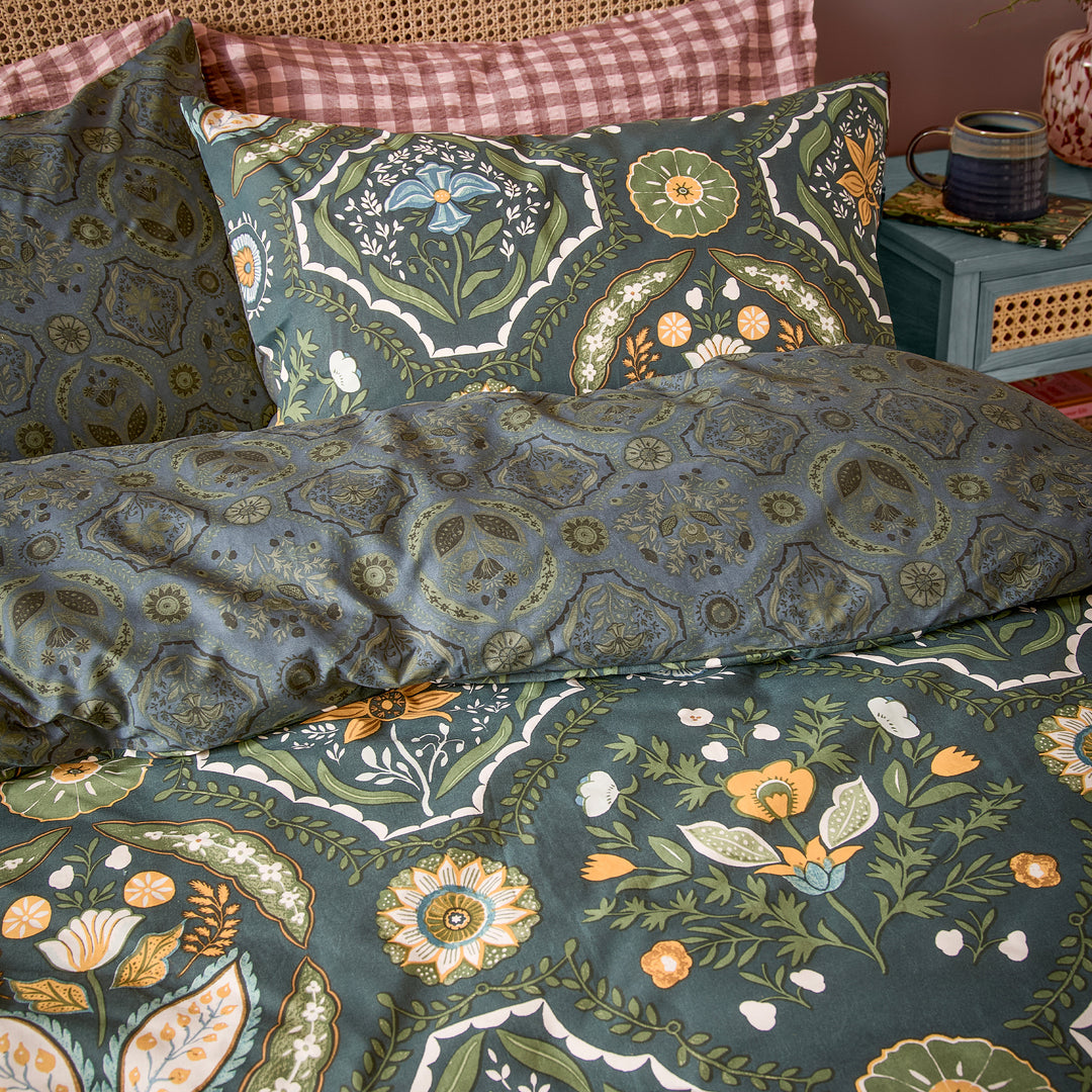 Ember Single Duvet Set Midnight Green - image 3