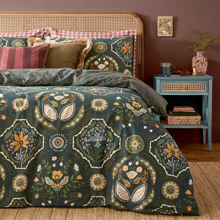 Ember Single Duvet Set Midnight Green - image 4