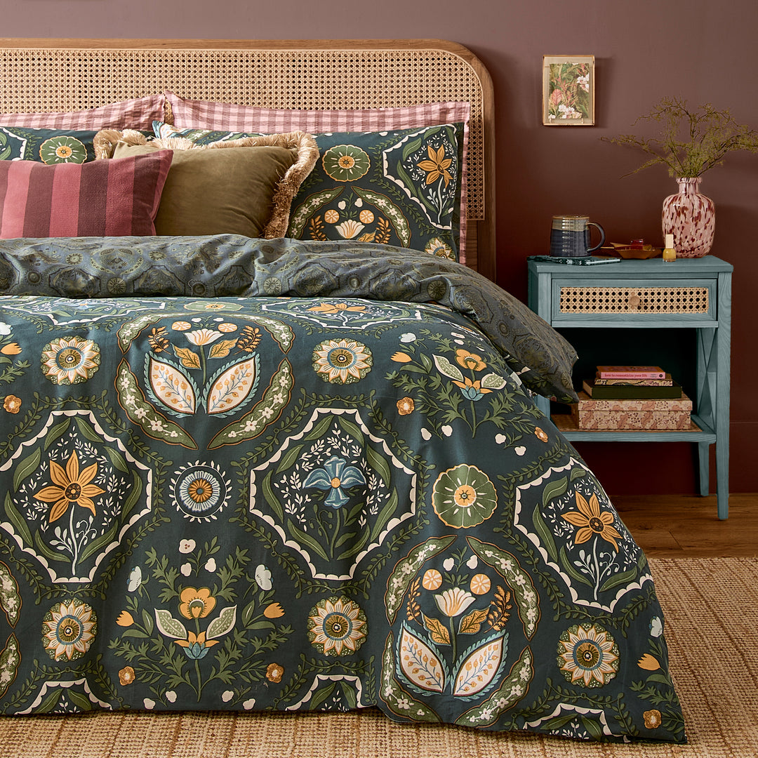Ember Double Duvet Set Midnight Green - image 4