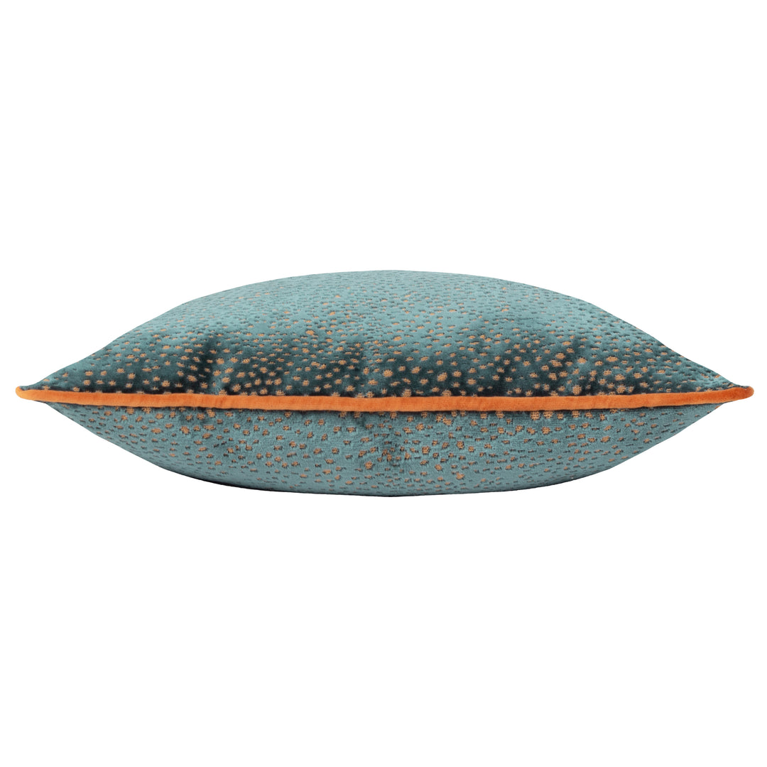 ESTELLE 45X45 CUSHION CASE TEAL/RUST