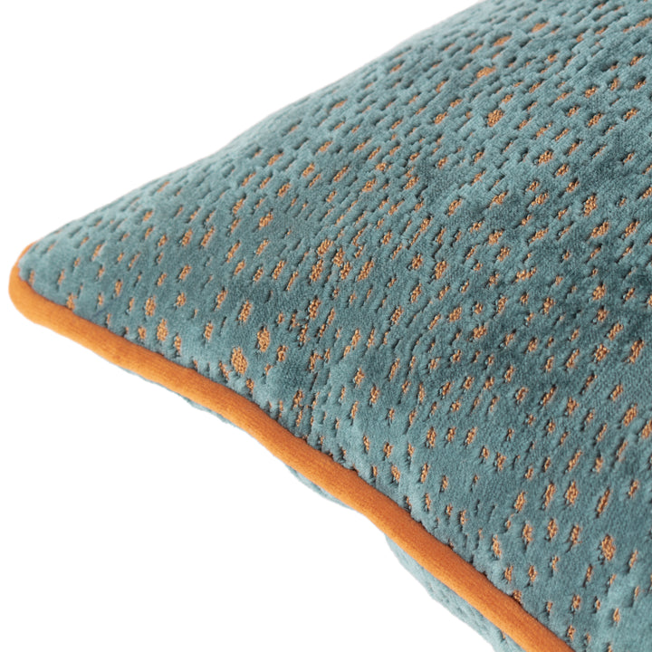 ESTELLE 45X45 CUSHION CASE TEAL/RUST