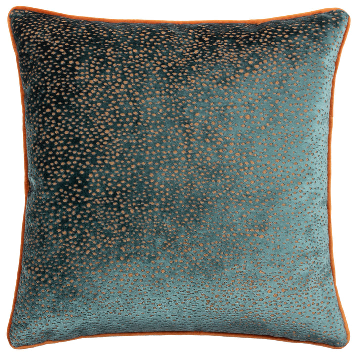 ESTELLE 45X45 CUSHION CASE TEAL/RUST