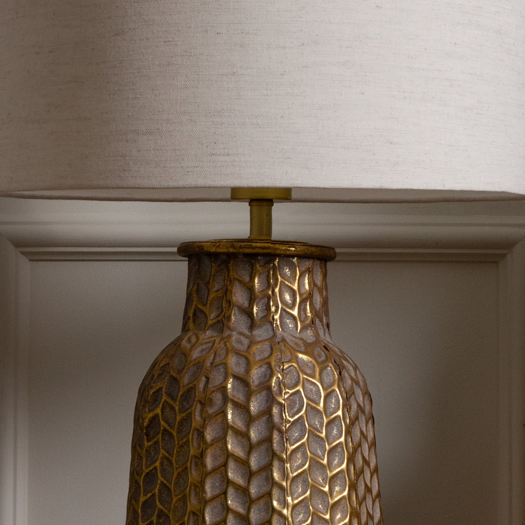 EVANORA LAMPBASE GOLD/WHITEWASH