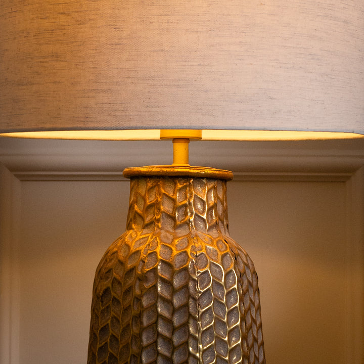 EVANORA LAMPBASE GOLD/WHITEWASH