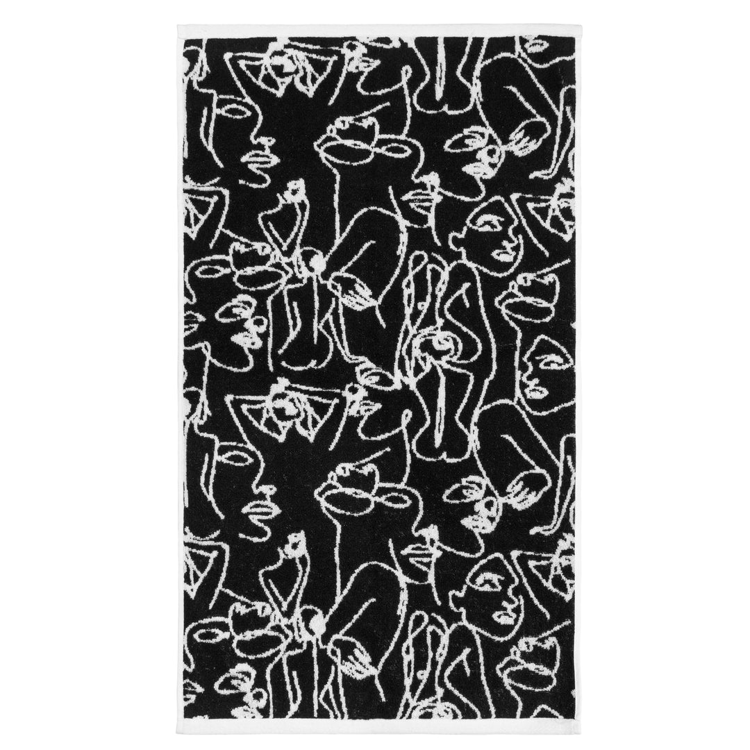 EVERYBODY JACQUARD HAND TOWEL BLACK