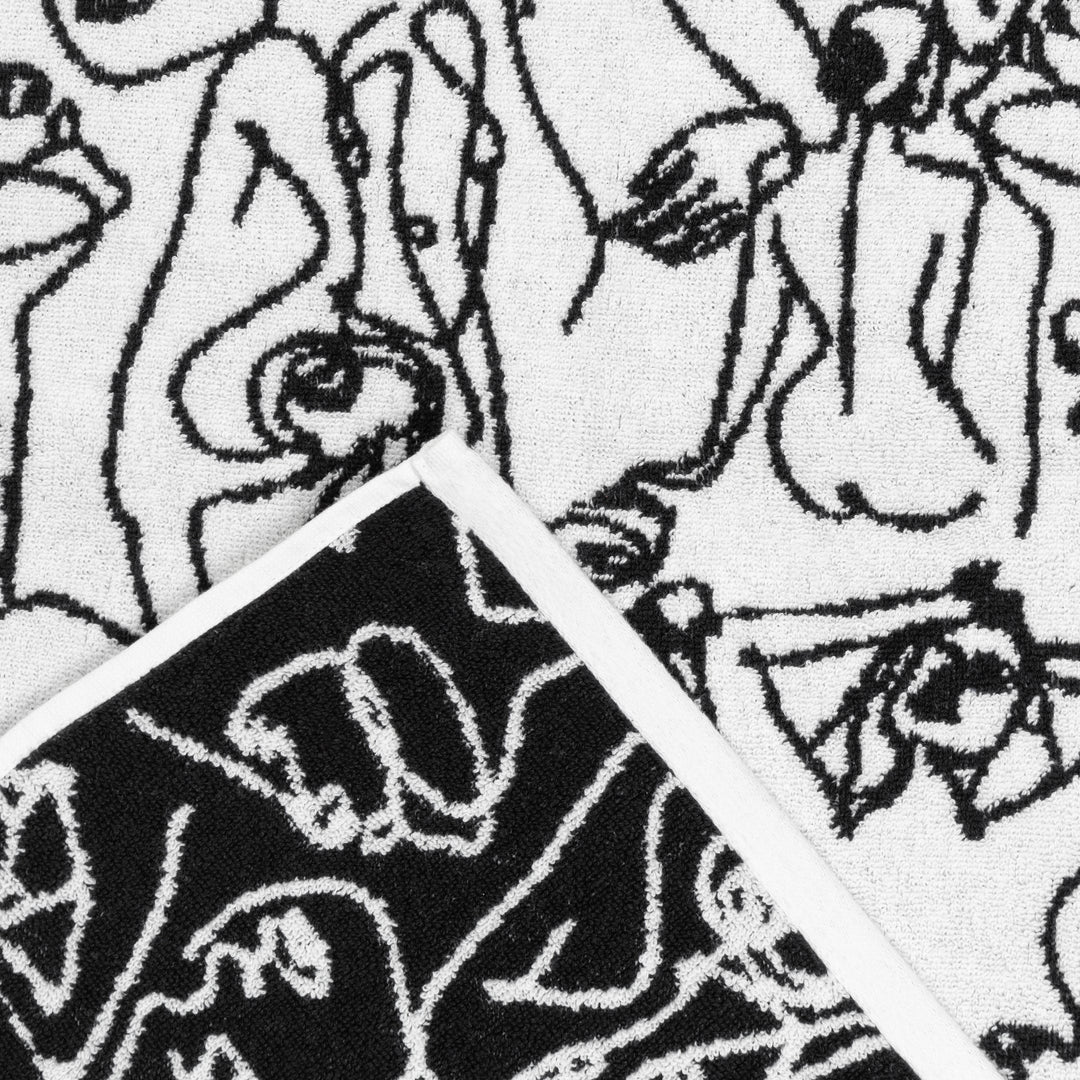 EVERYBODY JACQUARD HAND TOWEL BLACK