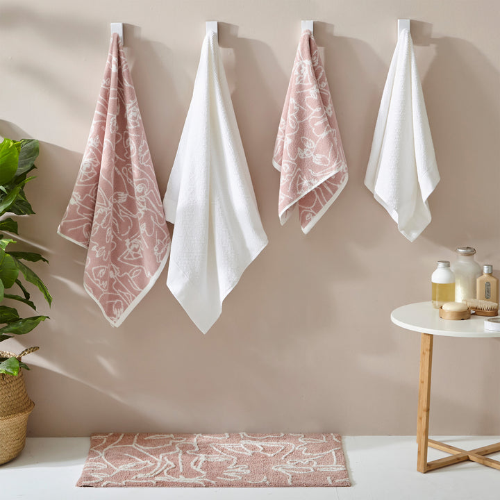 EVERYBODY JACQUARD HAND TOWEL BLUSH