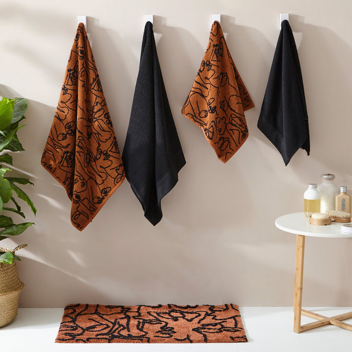EVERYBODY JACQUARD HAND TOWEL PECAN