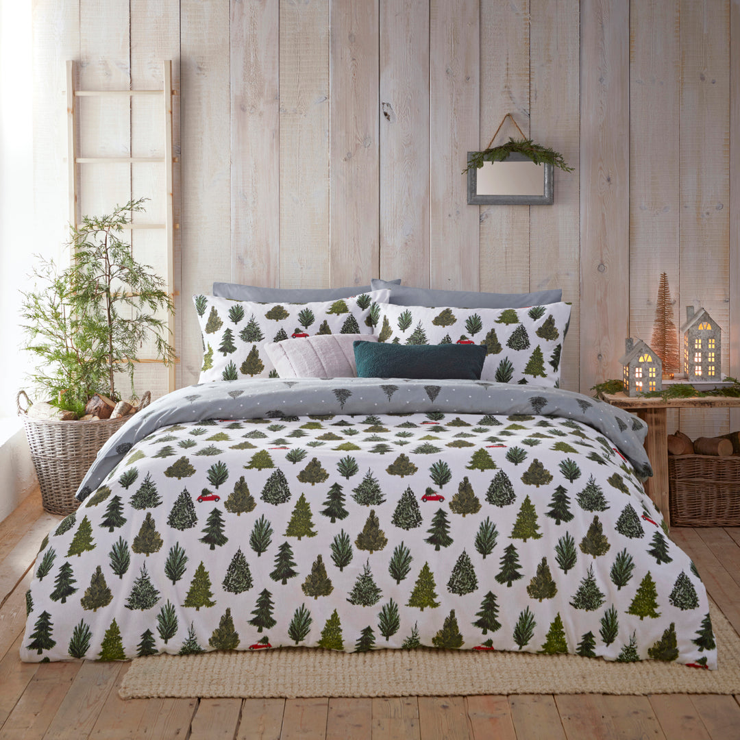 Evergreen Double Duvet Set Pine Green