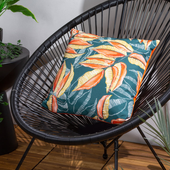 Ebon Wilds Akia 43x43 Outdoor Cushion Case Teal