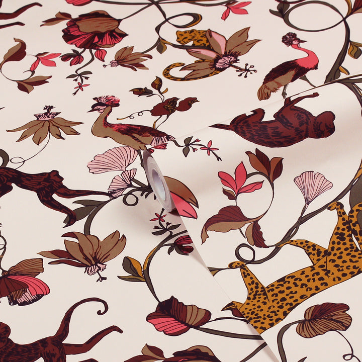 EXOTIC WILDLINGS WALLPAPER NATURAL/MULTI