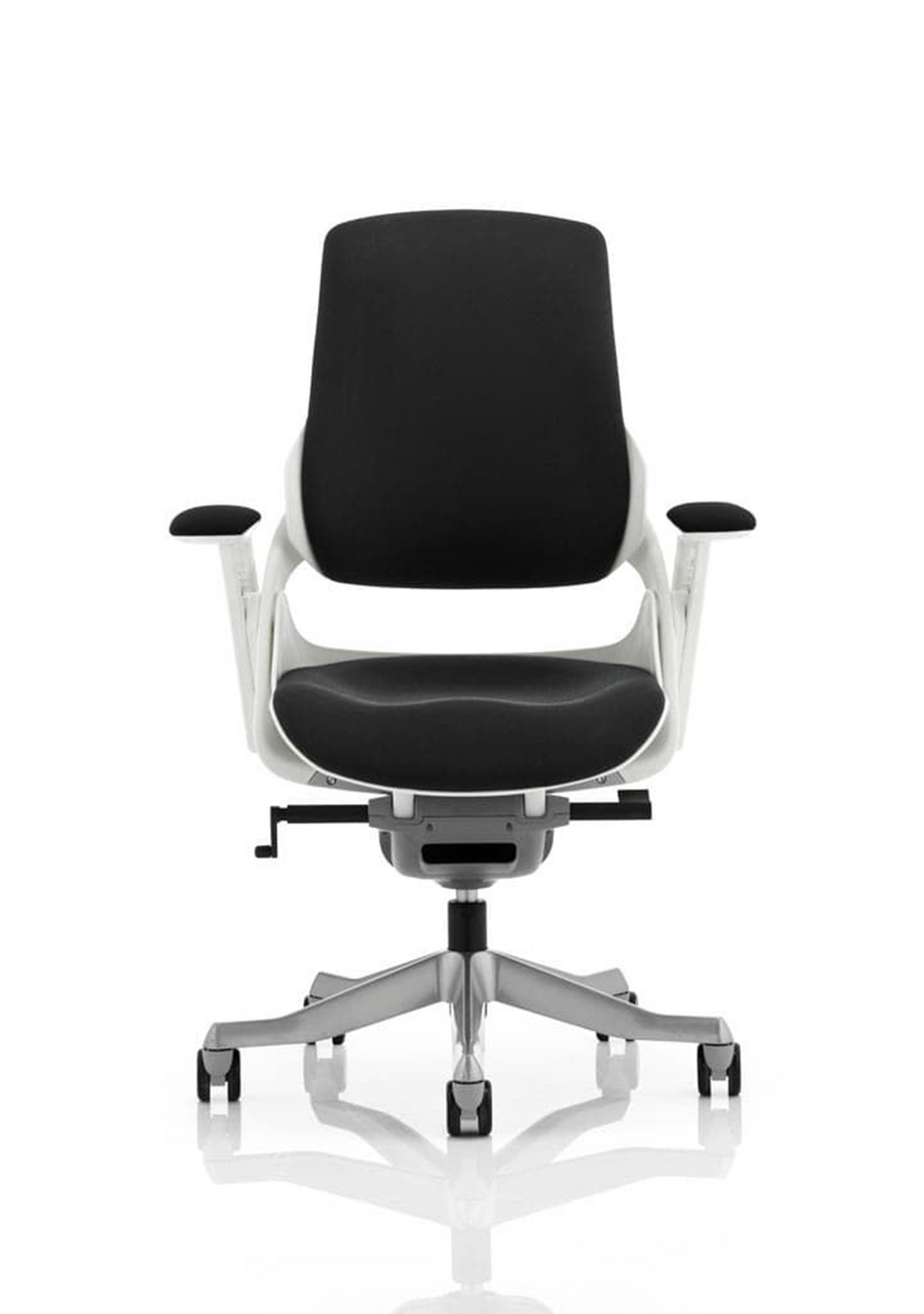 Zure High Back White Shell Executive Office Chair with Arms