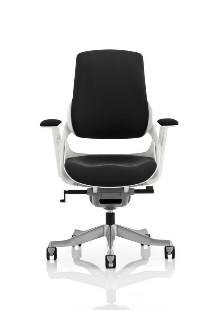 Zure High Back White Shell Executive Office Chair with Arms