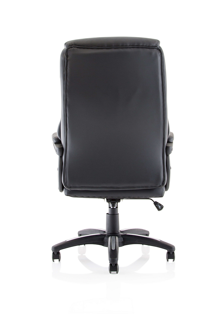 Stratford High Back Executive Black Leather Office Chair with Arms