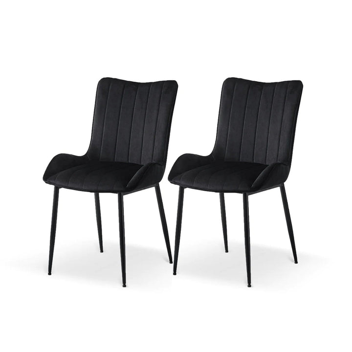 Edith Dining Chairs [Set of 2] [Velvet]