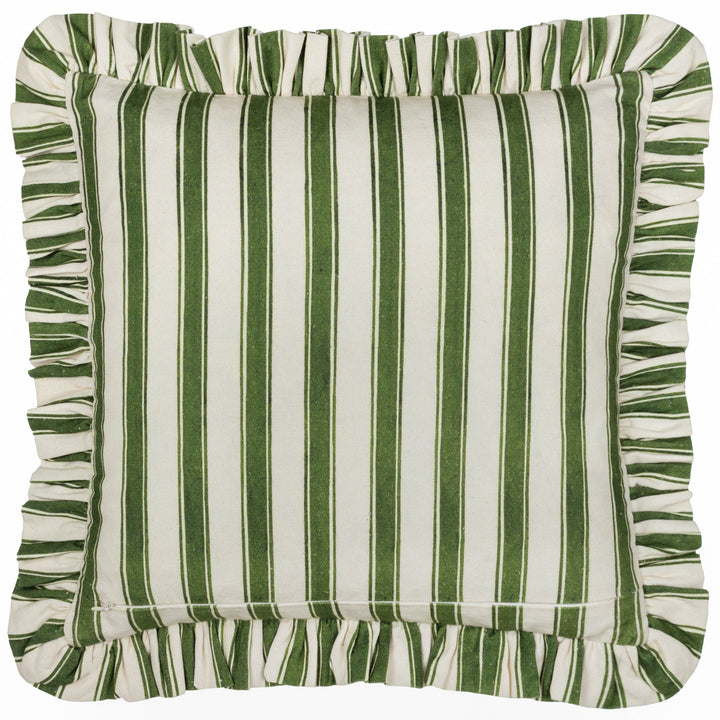 FEEONI RUFFLE 43X43 CUSHION CASE WILLOW GREEN