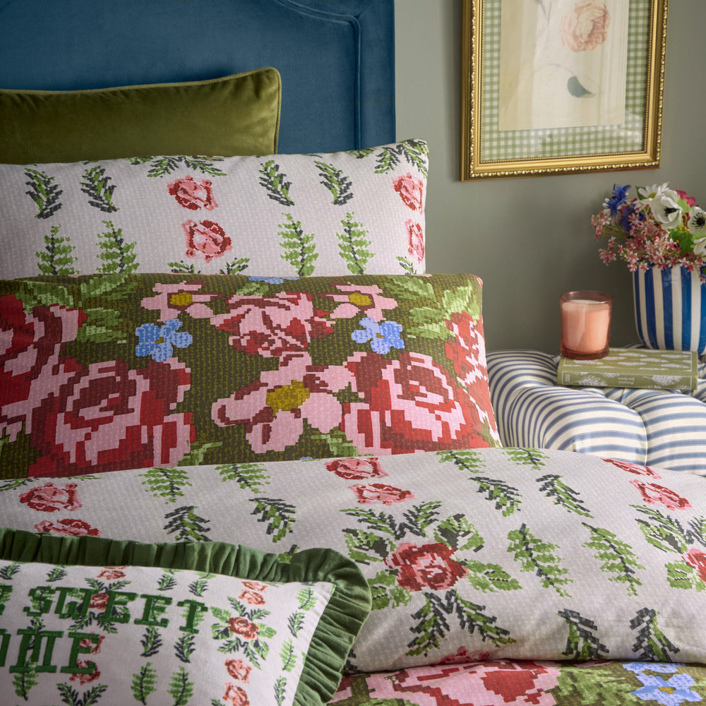 Feeoni Super King Duvet Set Willow Green - image 2